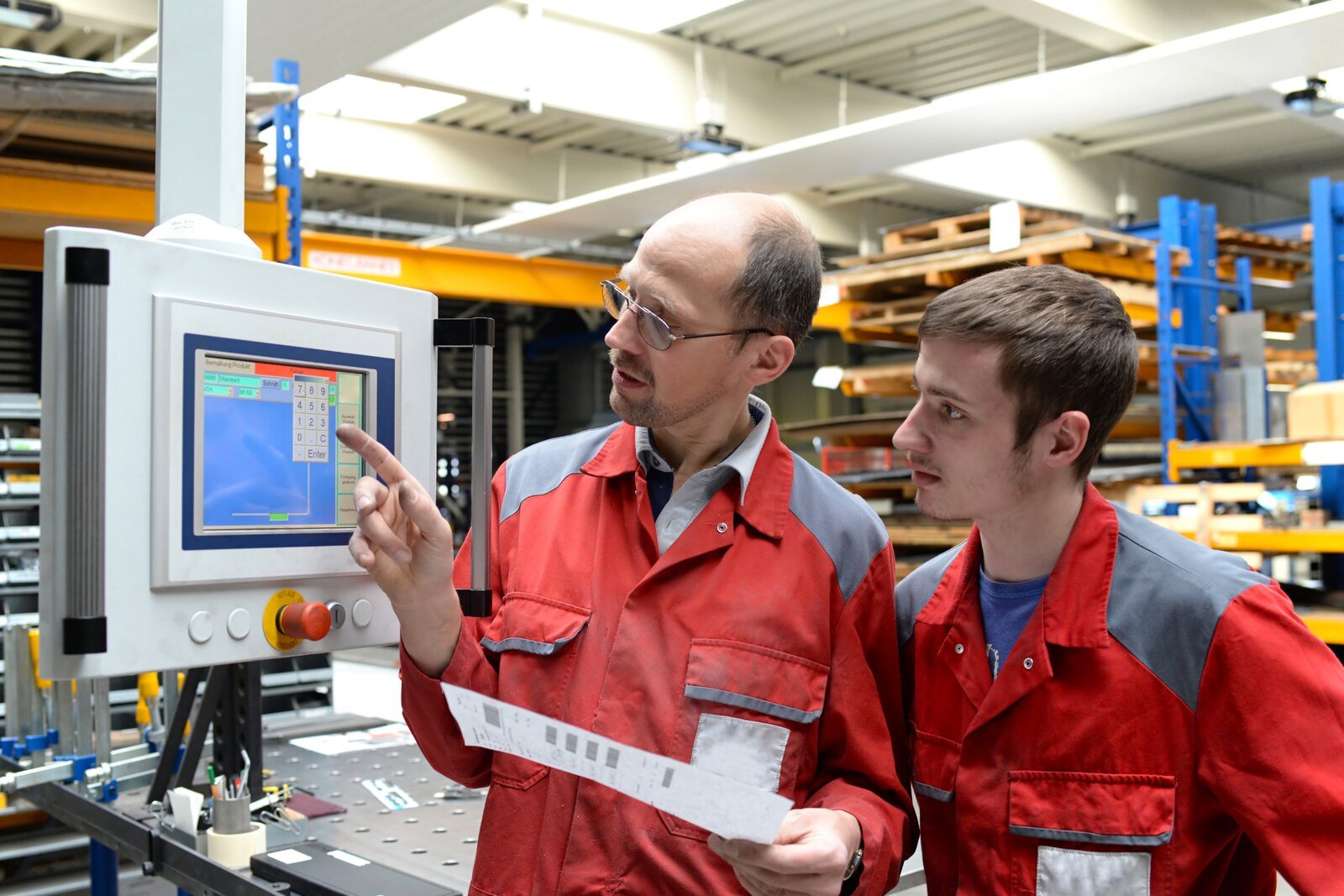 Cobot NS-1 manipulant une transmission, dashboard Fleet OS visible en arrière-plan.